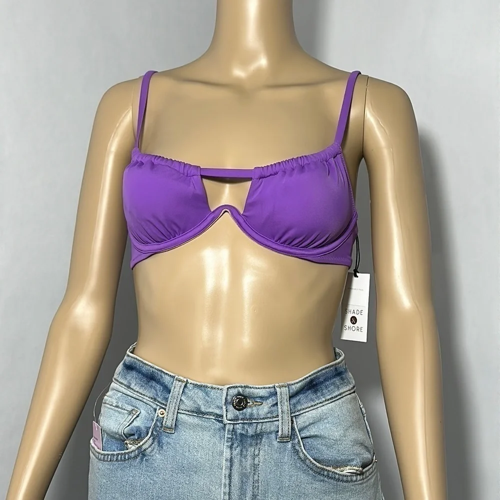 Shade and Shore Purple Bikini Top Hook Under Wire (2K7R63) - Picture 1 of 4